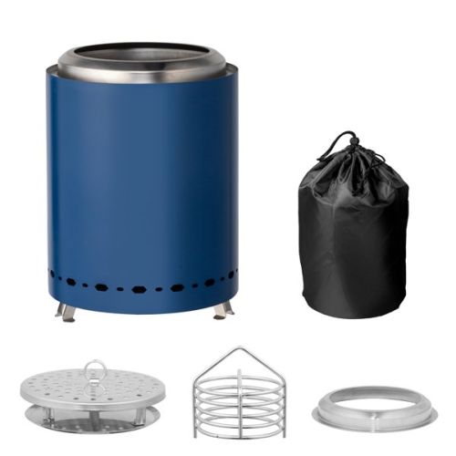 Cylindrical Integrated Folding Stainless Steel Wood Burning Basin Cylindrical Integrated Folding Stainless Steel Wood Burning Basin